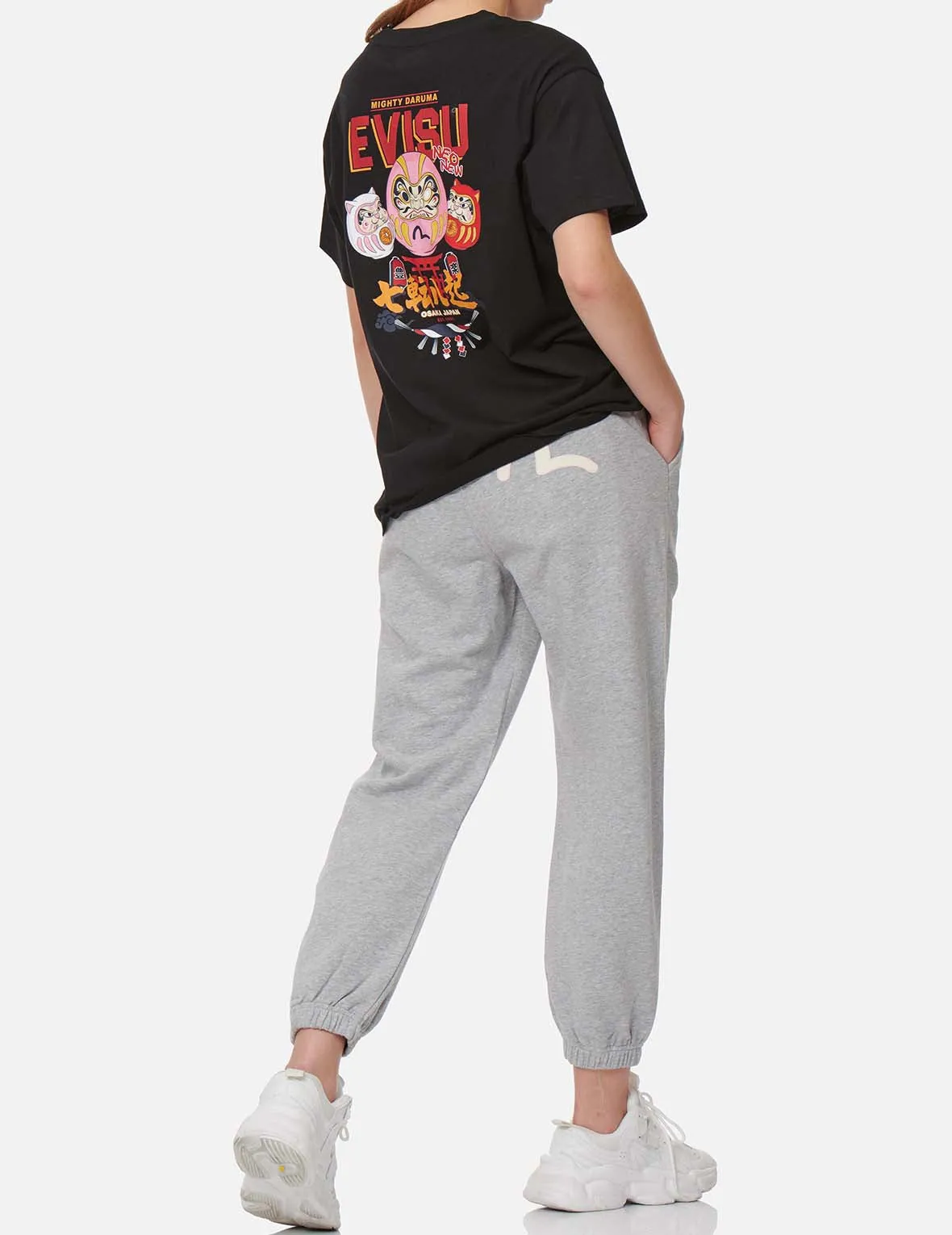 Seagull Print High-Waist Sweatpants