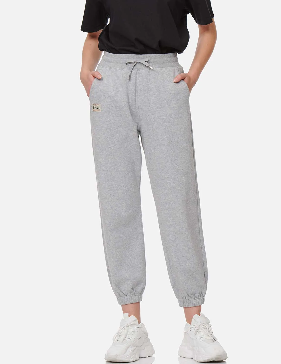 Seagull Print High-Waist Sweatpants