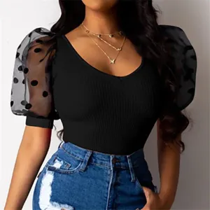 Sheer Sleeve Blouse