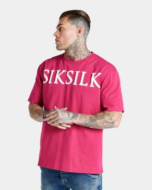Sik Silk Drop Shoulder Relaxed Fit T-Shirt Pink