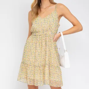 Tea for Two Sleeveless Floral Print Dress