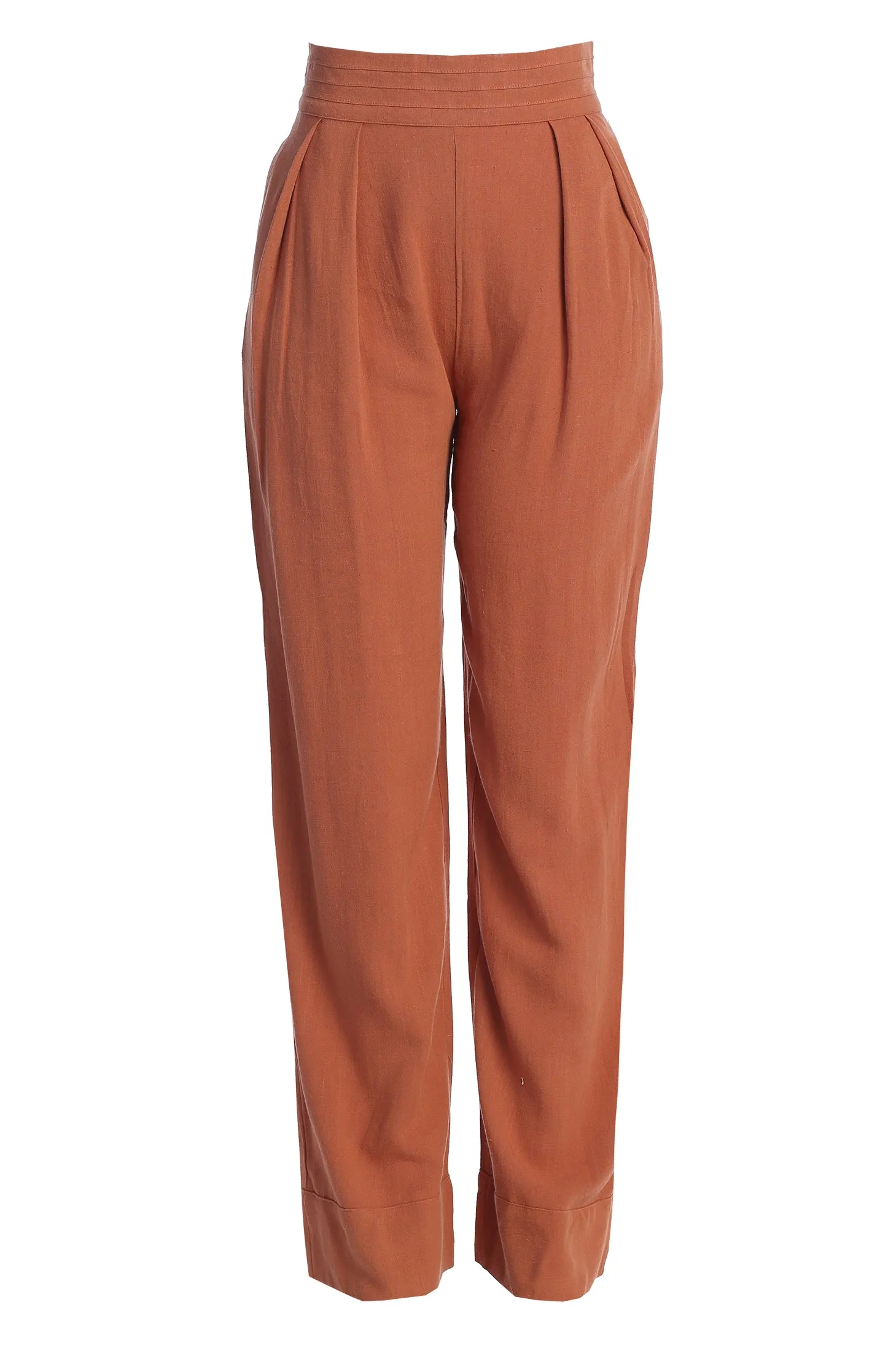 Terra Cotta Villa Views Linen Trousers