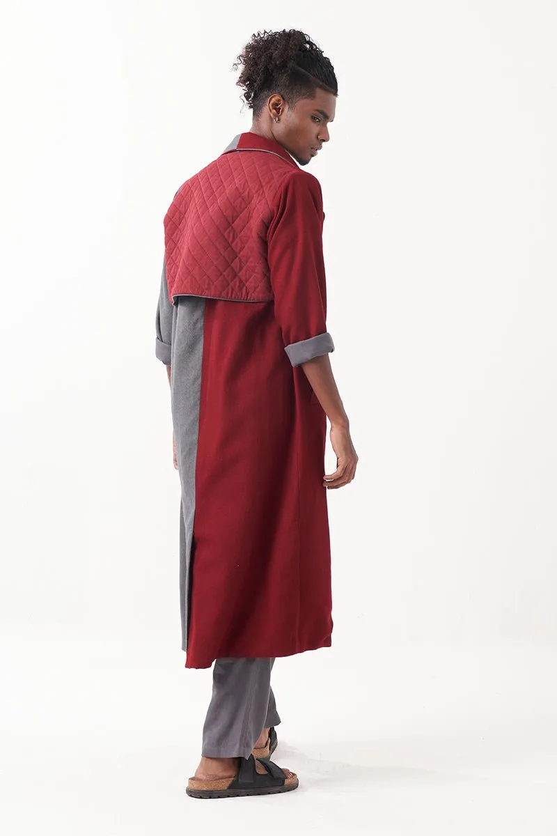Two Tone Notch Collar Jacket