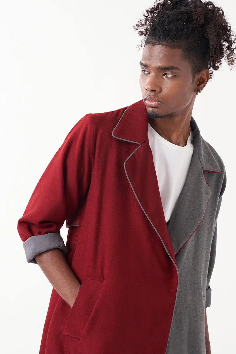 Two Tone Notch Collar Jacket
