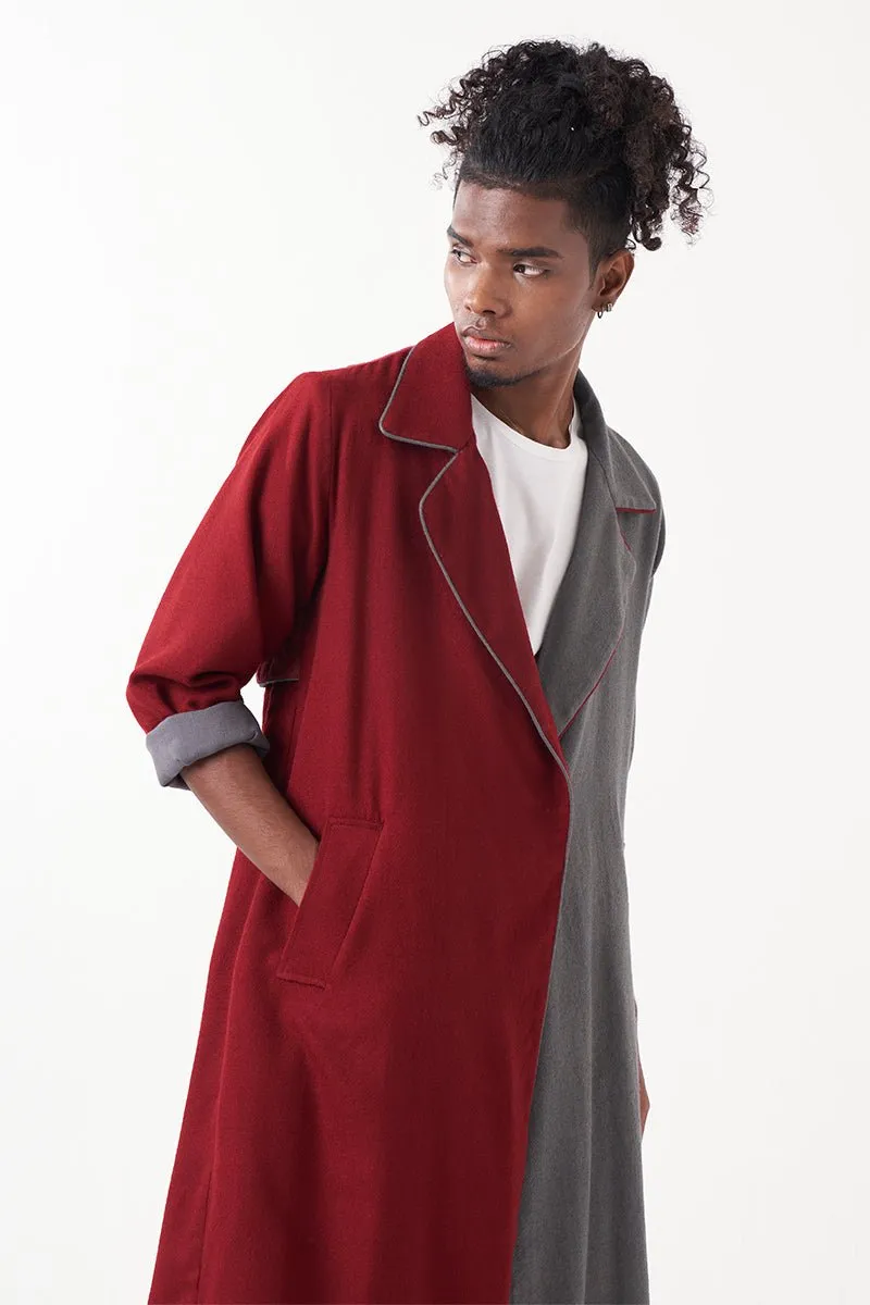Two Tone Notch Collar Jacket