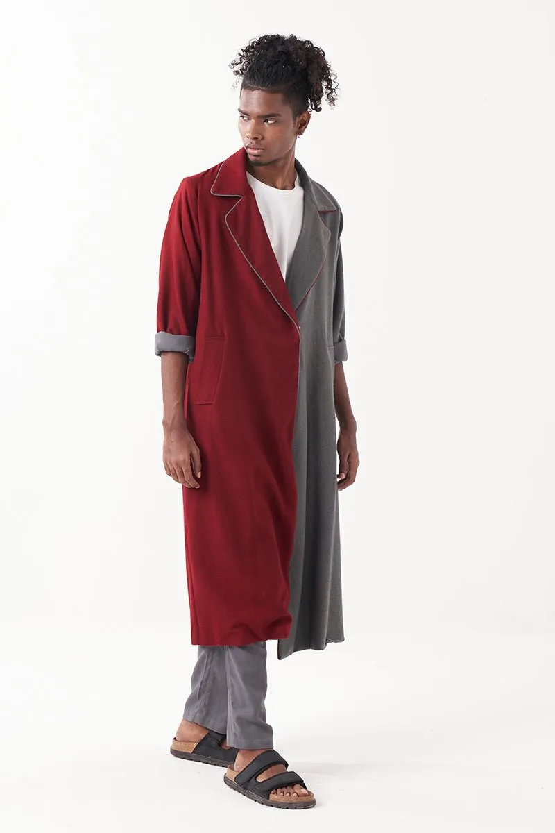 Two Tone Notch Collar Jacket