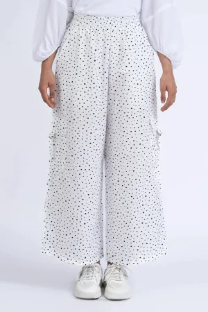 White Printed Culottes