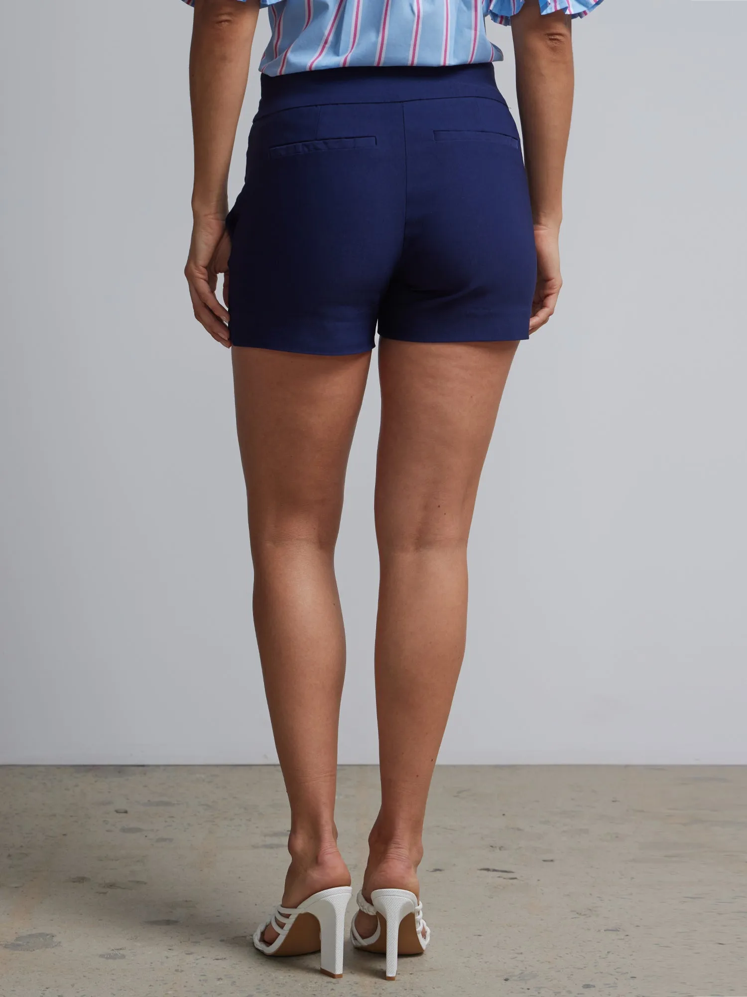 Whitney High-Waisted Pull-On 4-Inch Shorts