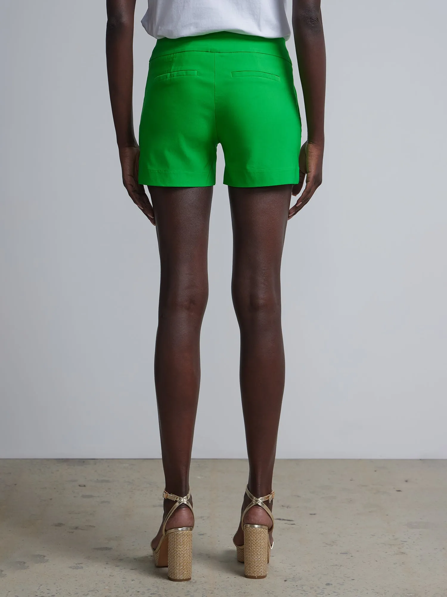 Whitney High-Waisted Pull-On 4-Inch Shorts
