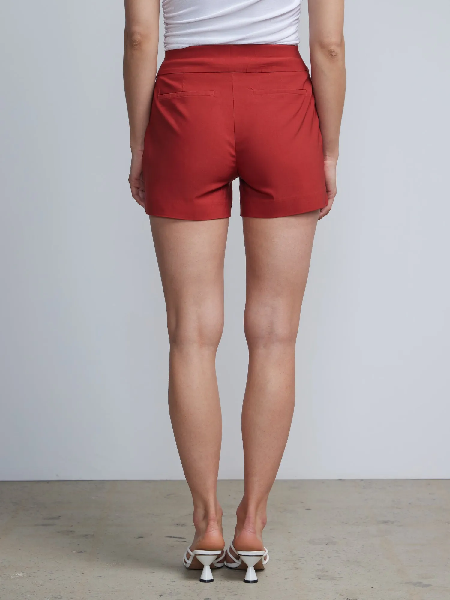 Whitney High-Waisted Pull-On 4-Inch Shorts