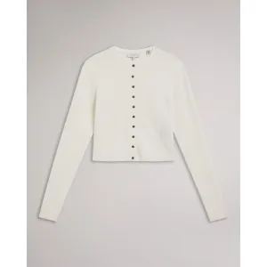 Women Wmk-Camilda-Rayon Cropped Cardigan - White