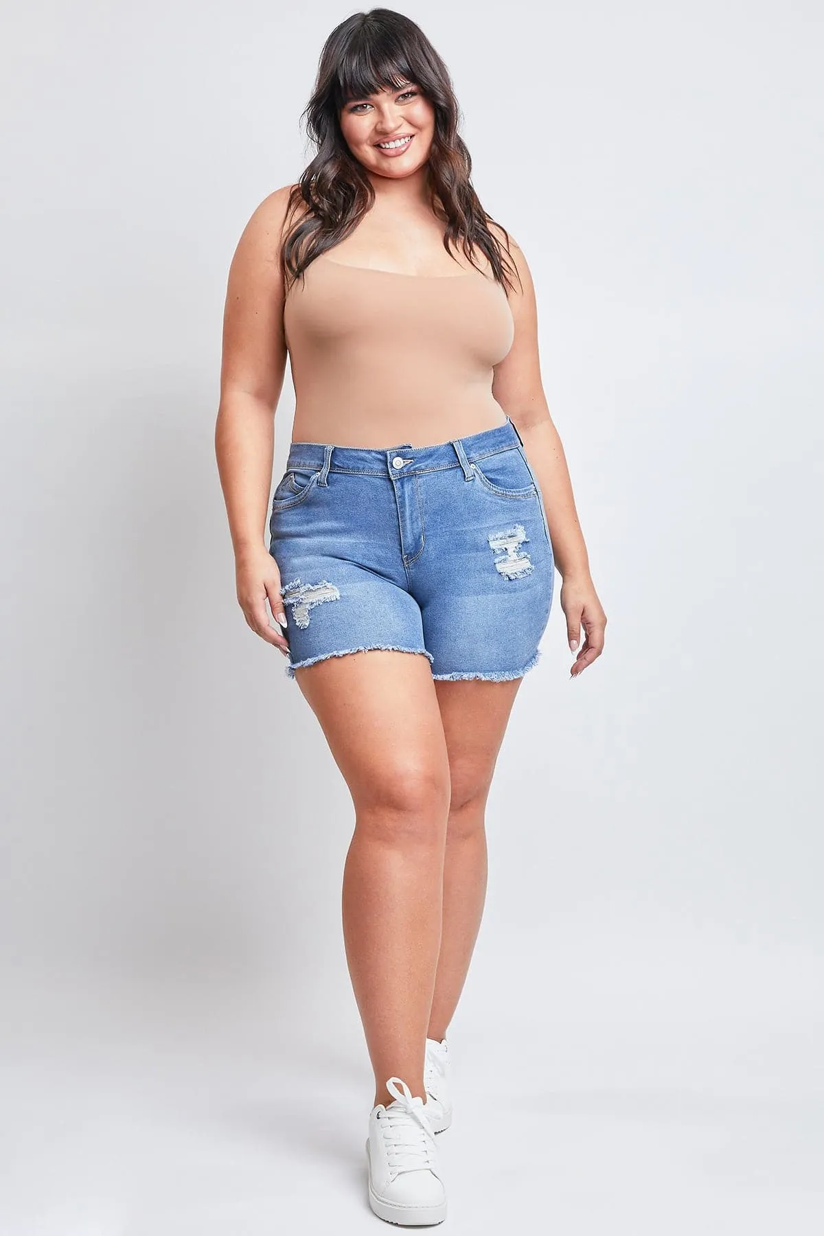 Women's Plus Size  WannaBettaButt  Fray Shorts