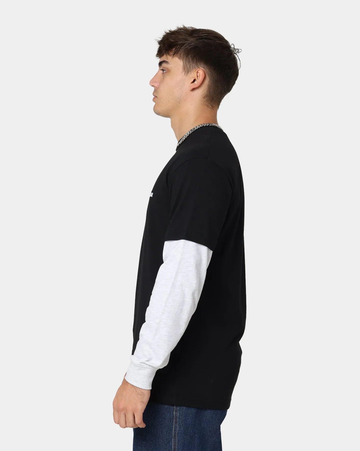 XLARGE 91 Double Long Sleeve T-Shirt Black/Snow Marle