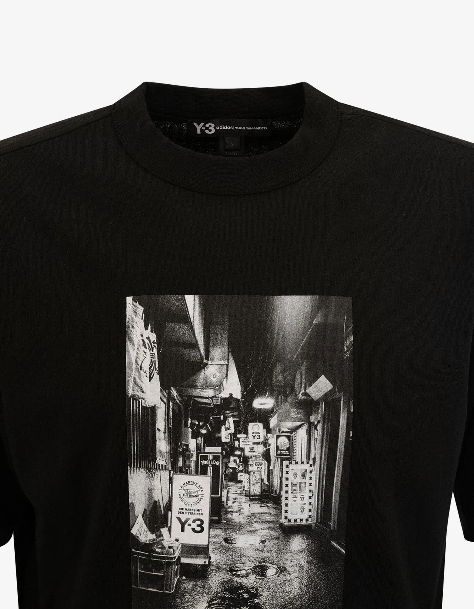 Y-3 Black Alleyway Graphic Print T-Shirt